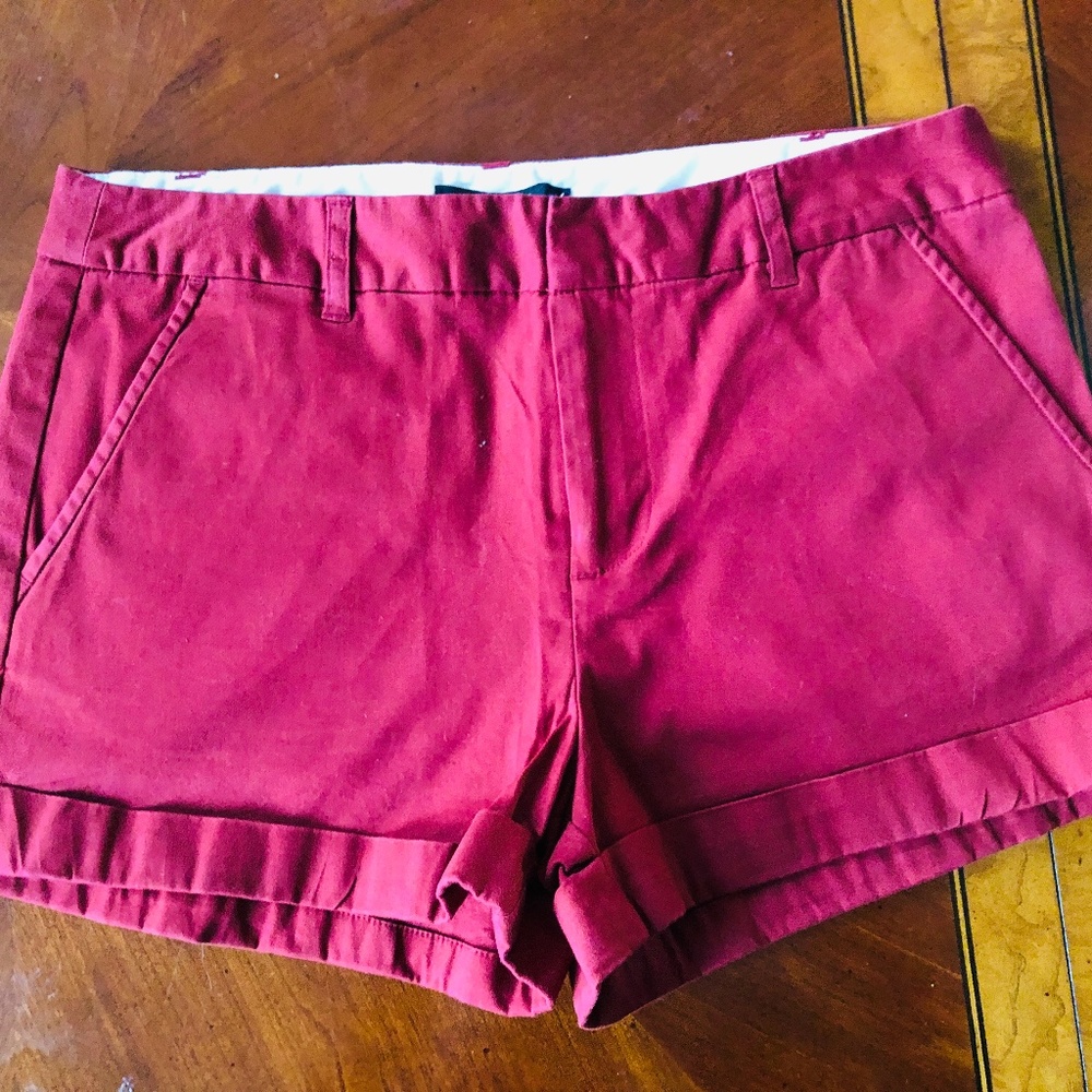 Maroon Red Chino Shorts